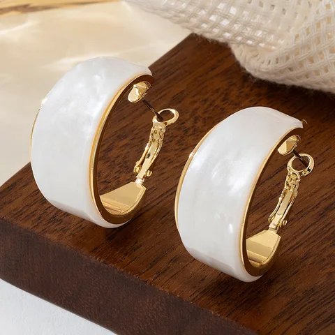 Ретро серьги-кольца из цинкового сплава