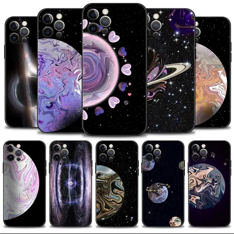 

Phone Case For Apple iPhone 14 13 12 11 Pro Max 13 12 Mini XS Max XR X 7 8 6 6S Plus Cover Shell Galaxy Celestial Body Love