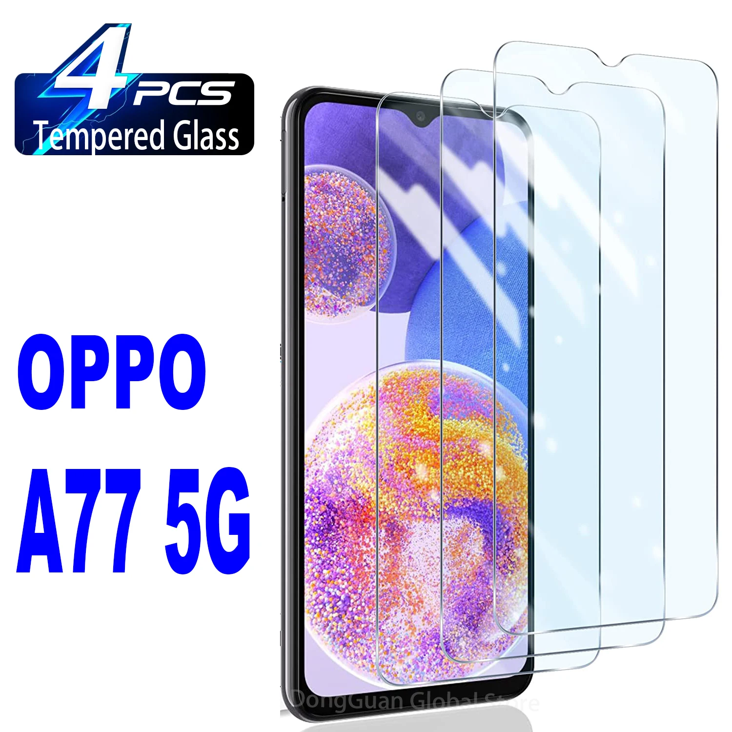 2/4 Pezzi Di Vetro Temperato Per Vetro Proteggi Schermo Oppo A77 5G