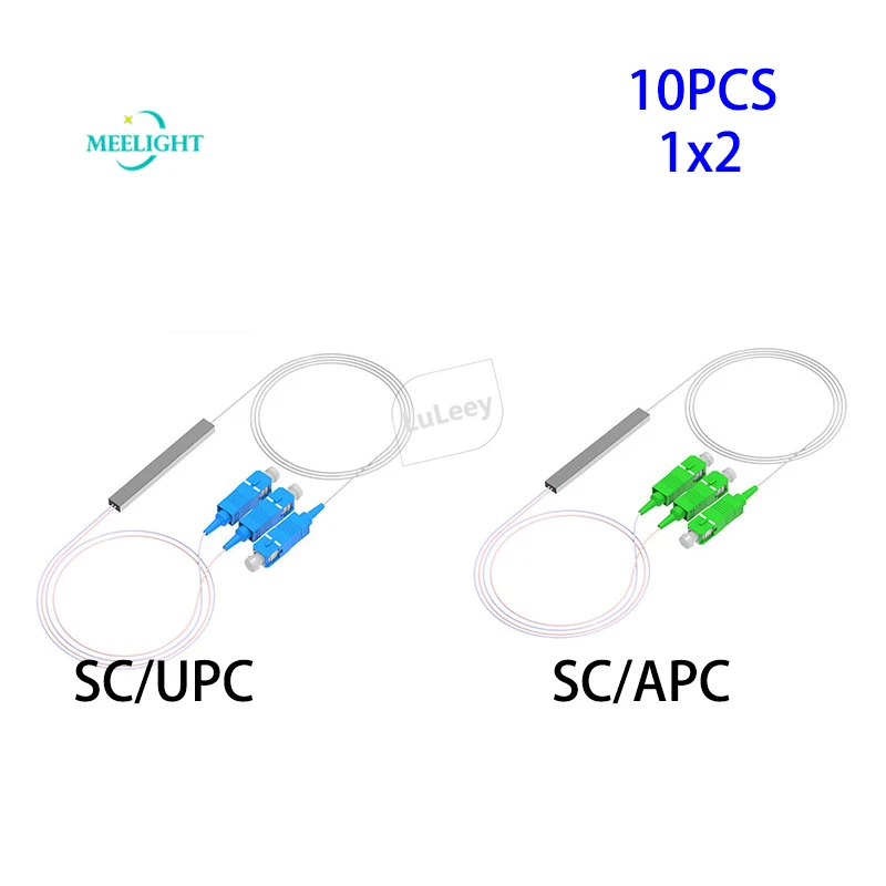 

10 шт., 1x2 SC/APC SC/UPC micro PLC оптический сплиттер, стальная труба высокого качества FTTH