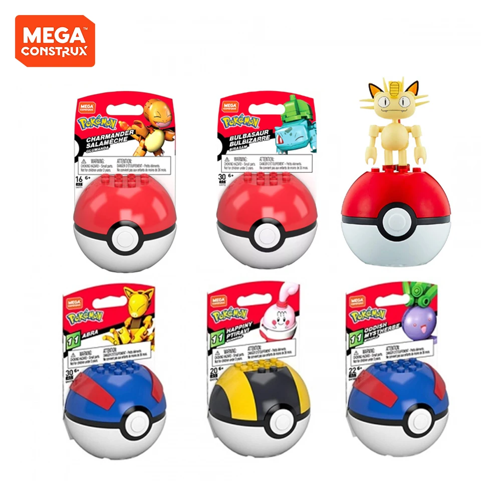 

MEGA BLOKS Pokemon Ball CHARMANDER SALAMECHE Pocket Monster Ultra Balls Building Blocks Pikachu Poké Toys Kids Birthday Gift