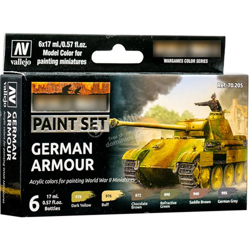 

Vallejo Paint Model AV Hand Painted Environmental Protection Water-Based Paint German Armor Color Set Tank Acrylic 70205