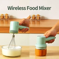 wireless 3 speed mini mixer electric food blender handheld mixer egg beater automatic cream food cake baking dough mixer