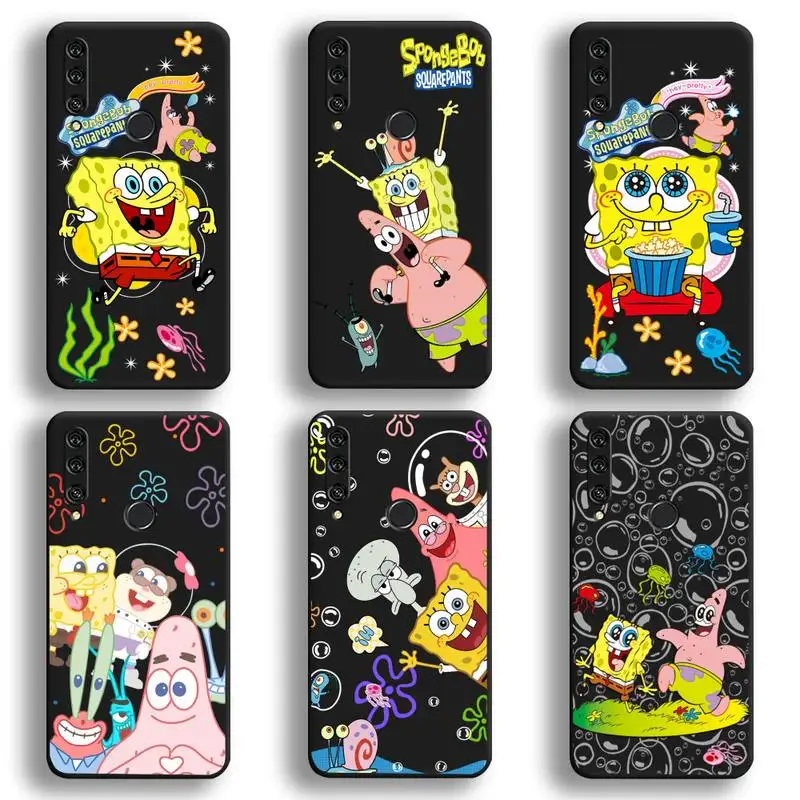 

Cartoon SpongeBob SquarePants Best Friends Phone Case For Huawei Y6P Y8S Y8P Y5II Y5 Y6 2019 P Smart Prime Pro