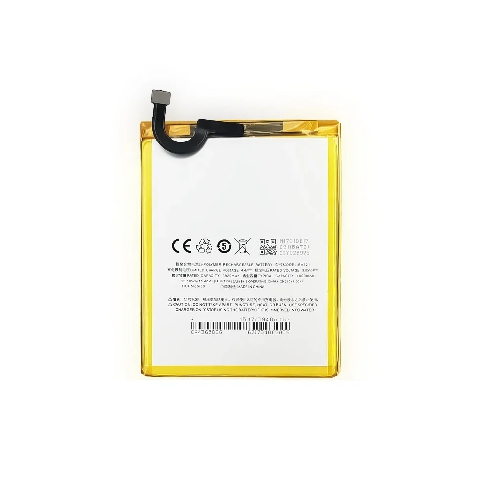 Сменный аккумулятор BA721 4000 мАч для Meizu M6 Note M721H M721L аккумуляторы мобильных