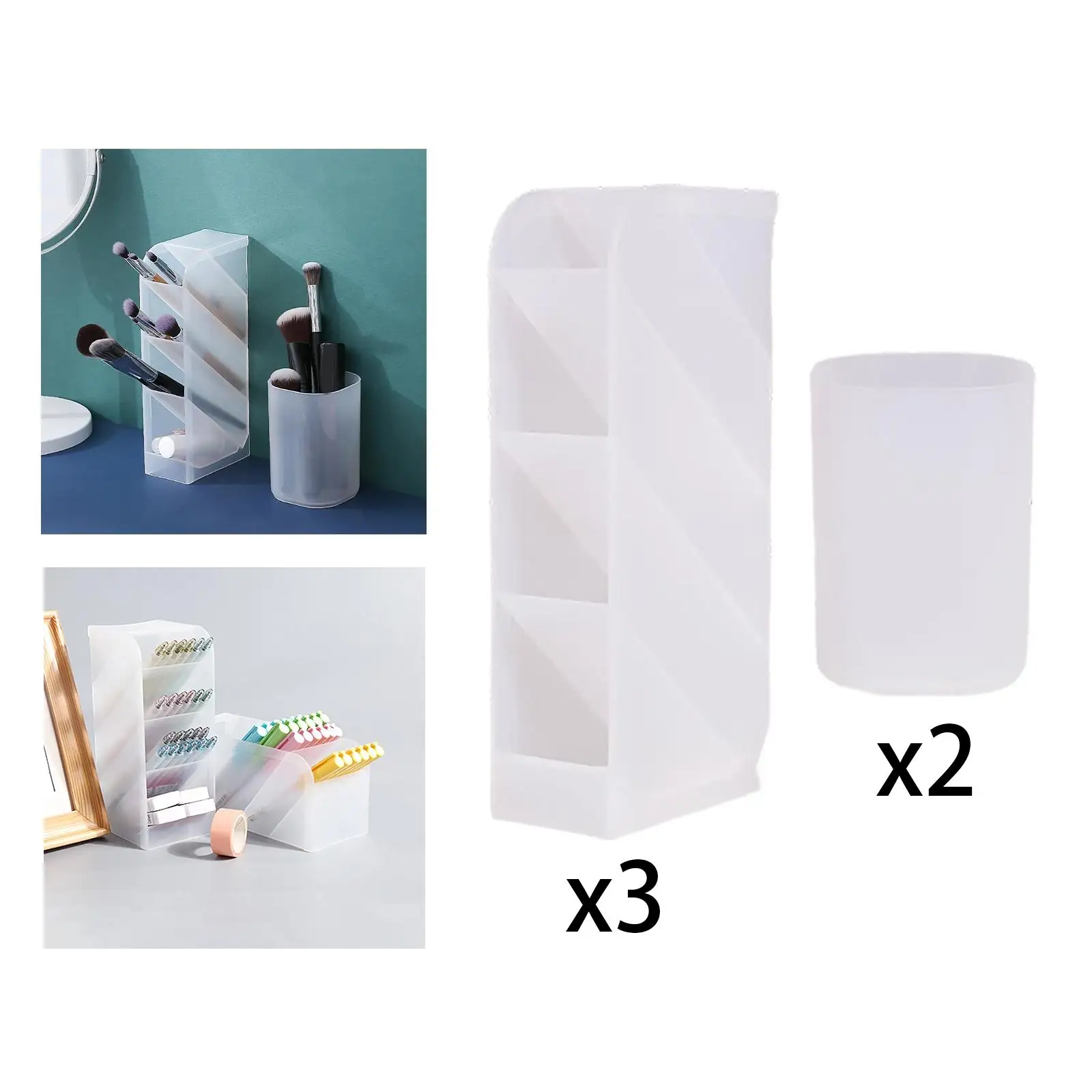 

Desk Pencil Organizer Markers Racks Pen Pot Brush Organiser Pen Container Tidy Desk Case Pen Holder for Home Office School