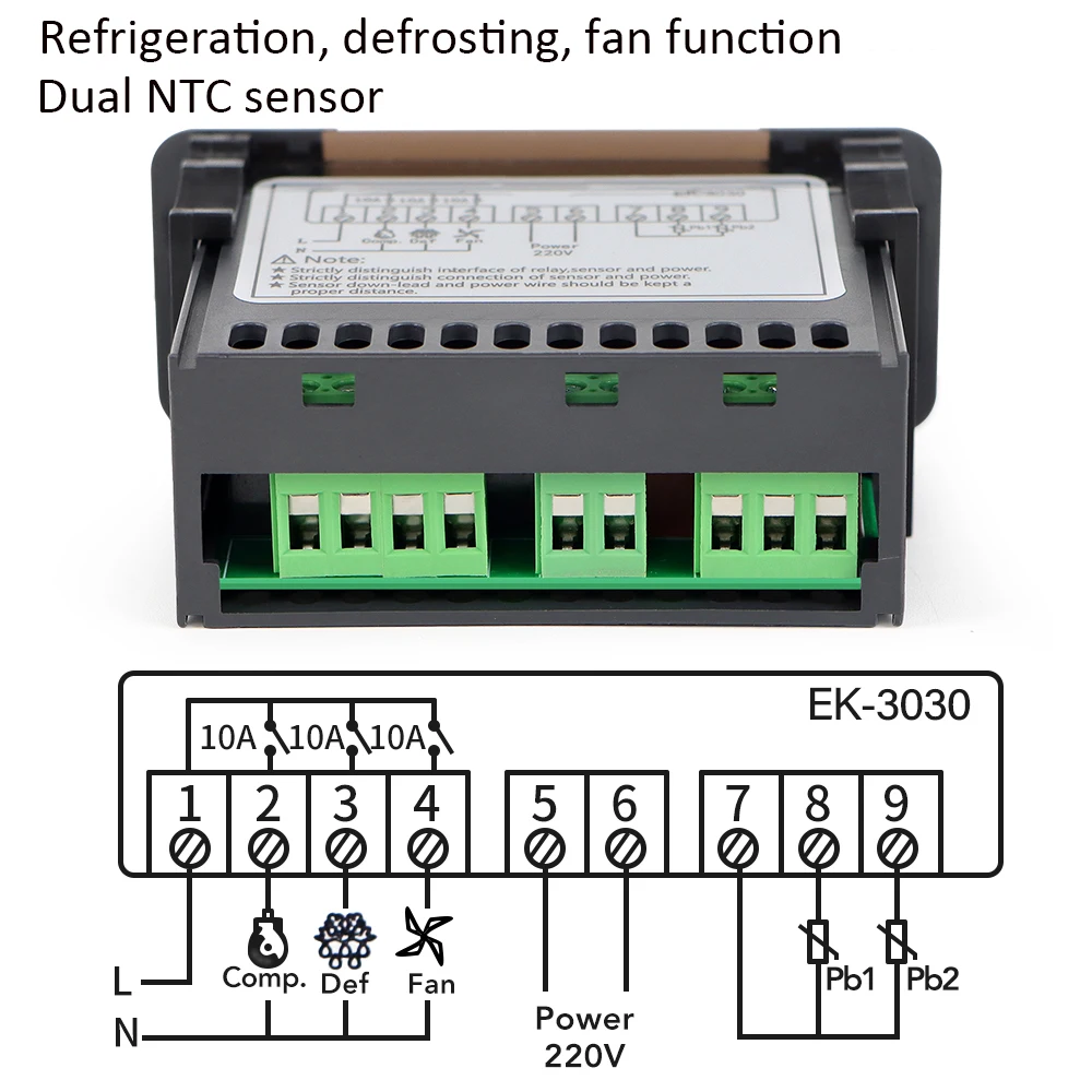 

Цифровой регулятор температуры JUANJUAN EK-3010/EK-3020/EK-3030