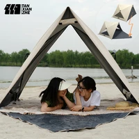 txz outdoor camping automatic beach tent black glue sunscreen portable folding sunshade rainproof tent camping equipment