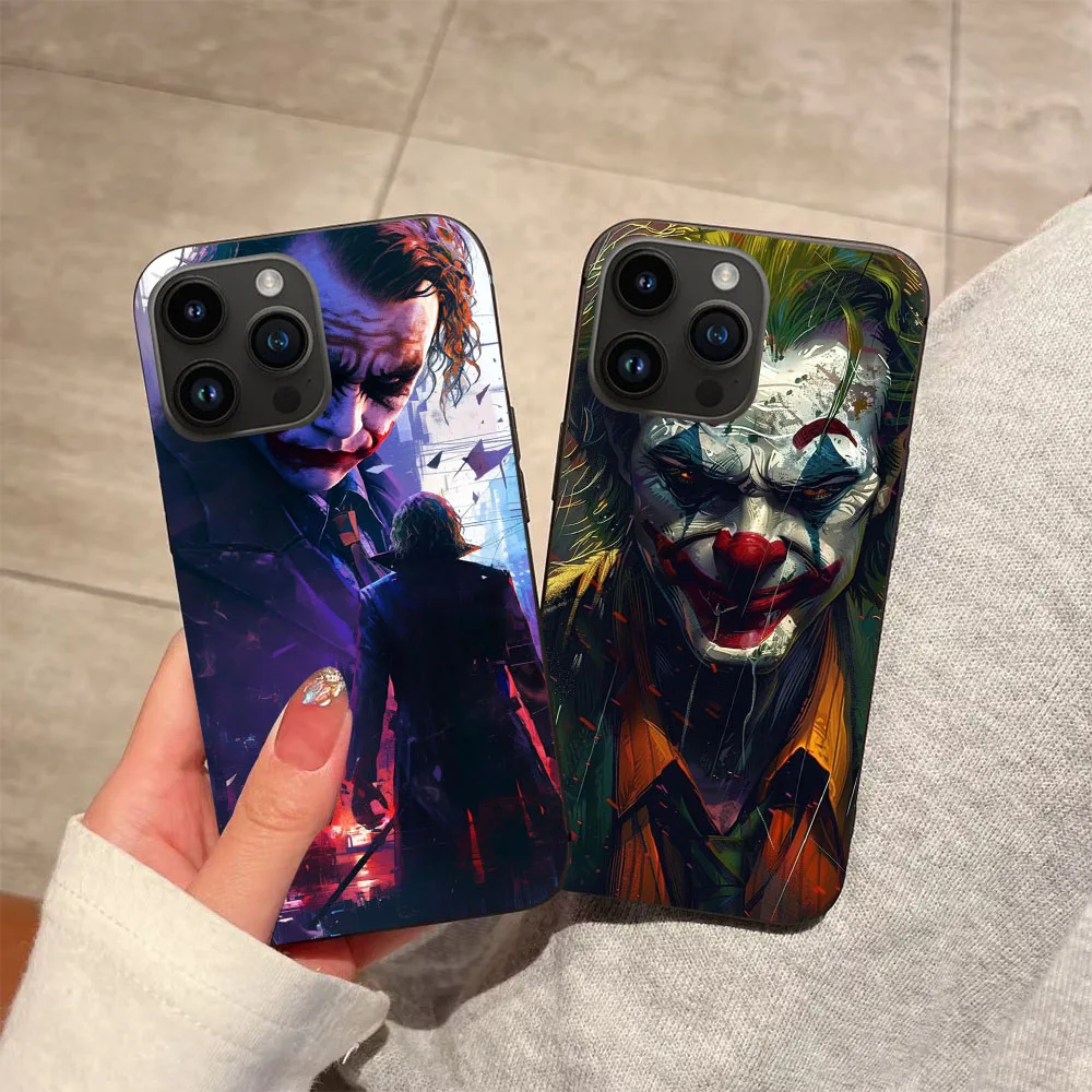 Черный силиконовый чехол WA-33 Joker-DC для Redmi 12 12S 13 13C Note 6 7 8 8T 9 9T 10 Pro Max