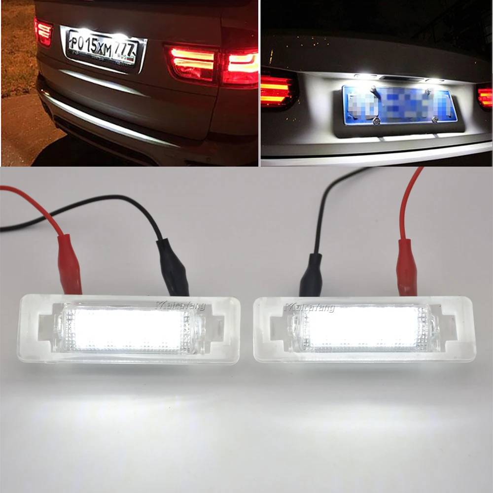 

2X LED Car License Plate Light Accessories For Mercedes Benz E Class W210 E300 E320 E420 E430 E55 AMG C Class W202 C230 C280 C43