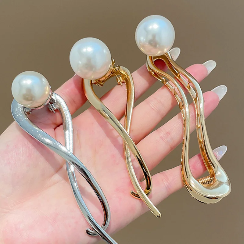 Простые жемчужные заколки для волос в китайском стиле женщин и девушек