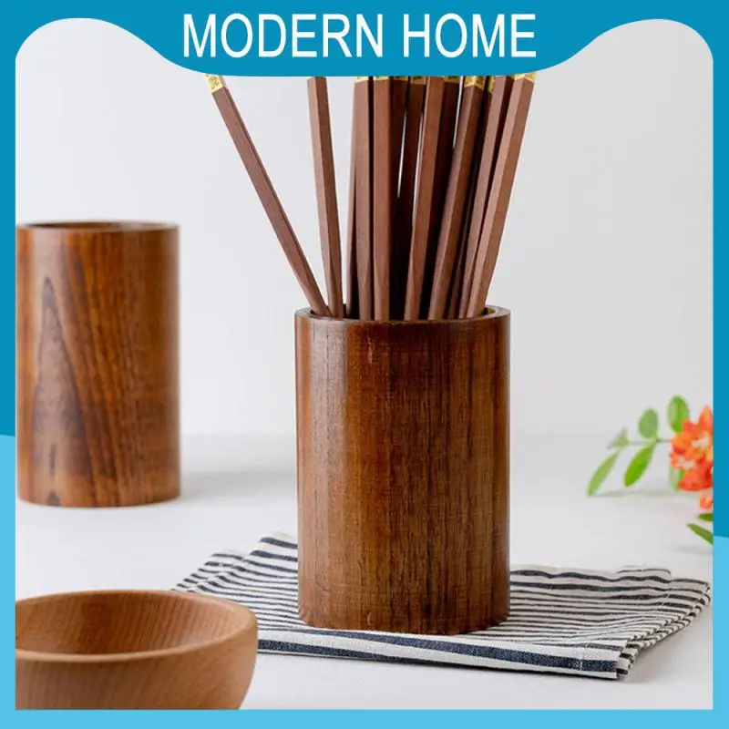 

Wood Non-toxic Chopsticks Storage Vintage Tableware Draining Moisture-proof Drain Holder Storage Box Multifunctional Household