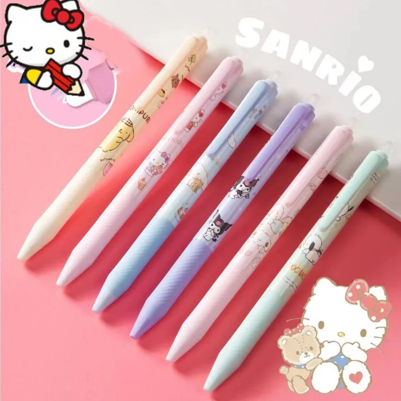 

Sanrio Cinnamoroll Hello Kitty Pachacco Kuromi Kawaii мультяшная ручка для подписи, Офисная нейтральная ручка, ручка для письма