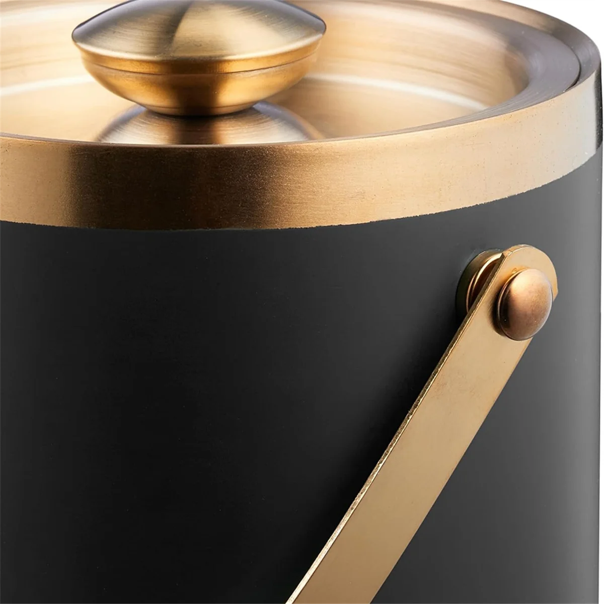 Ведро для льда нержавеющая сталь двойные стенки ведро с крышкой и ручкой 2 л