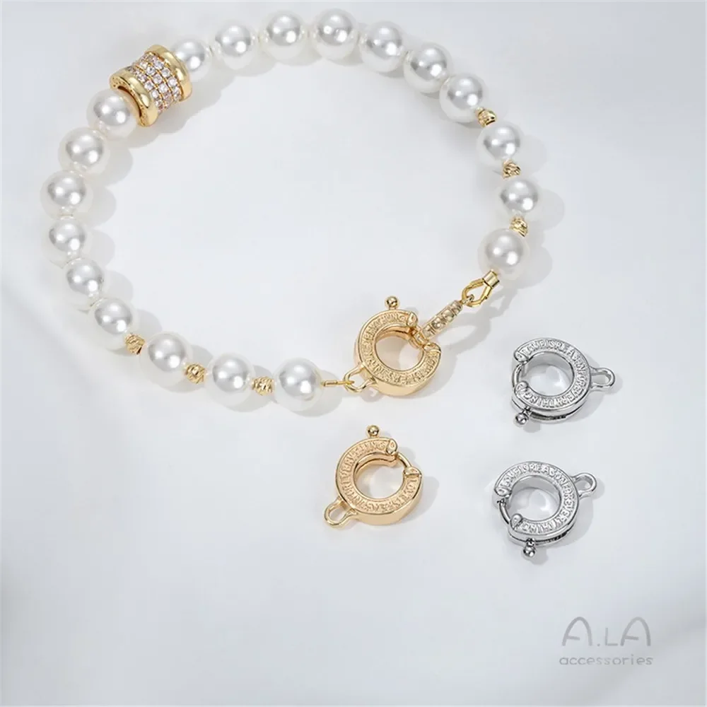 14 К медная сумка из настоящего золота в стиле ретро английское кольцо пружинная