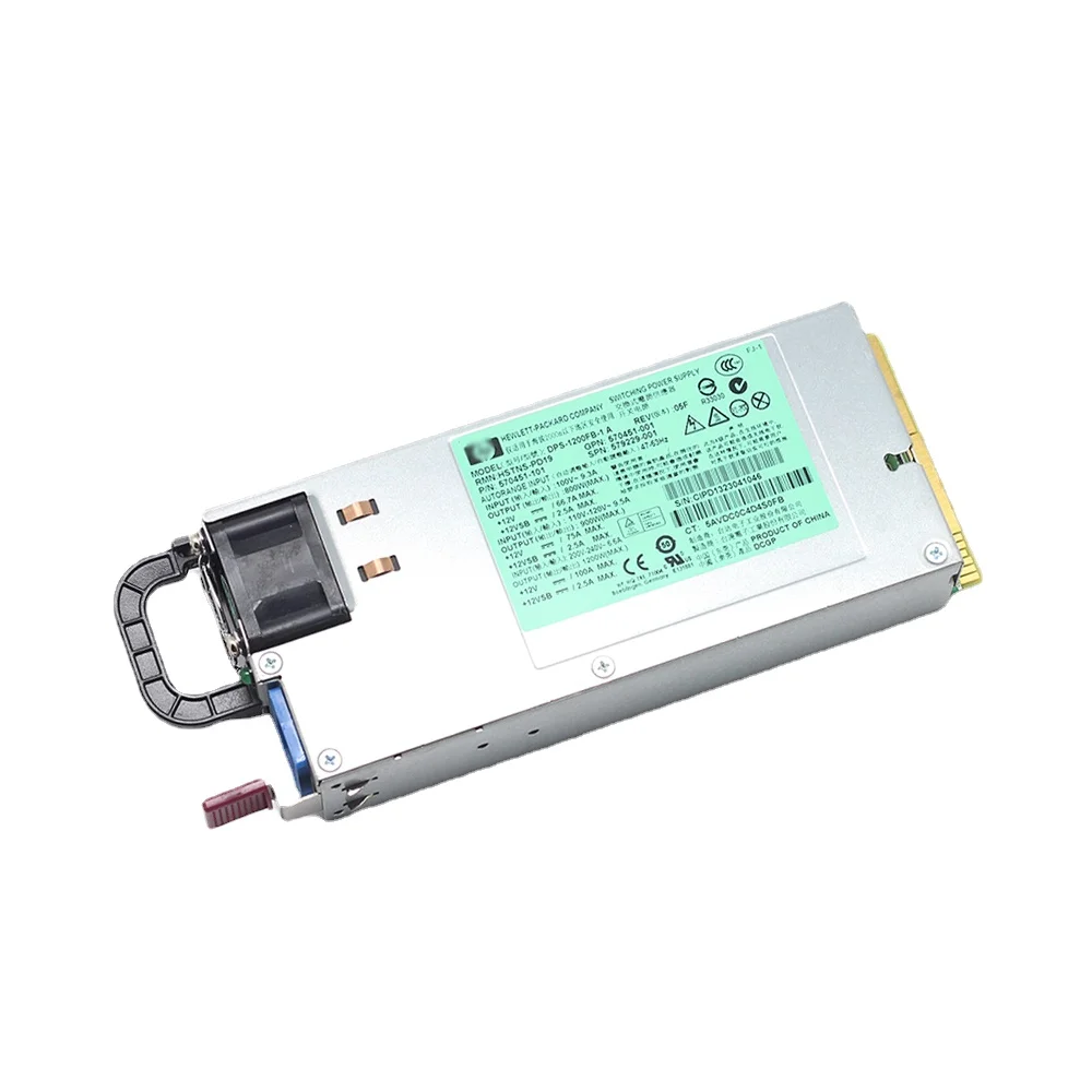 Оригинал Для DL580 G7 Gen7 DL580G7 серверный Платиновый PSU 1200 Вт 12V100A PLUS источник питания фонарик 570451-001