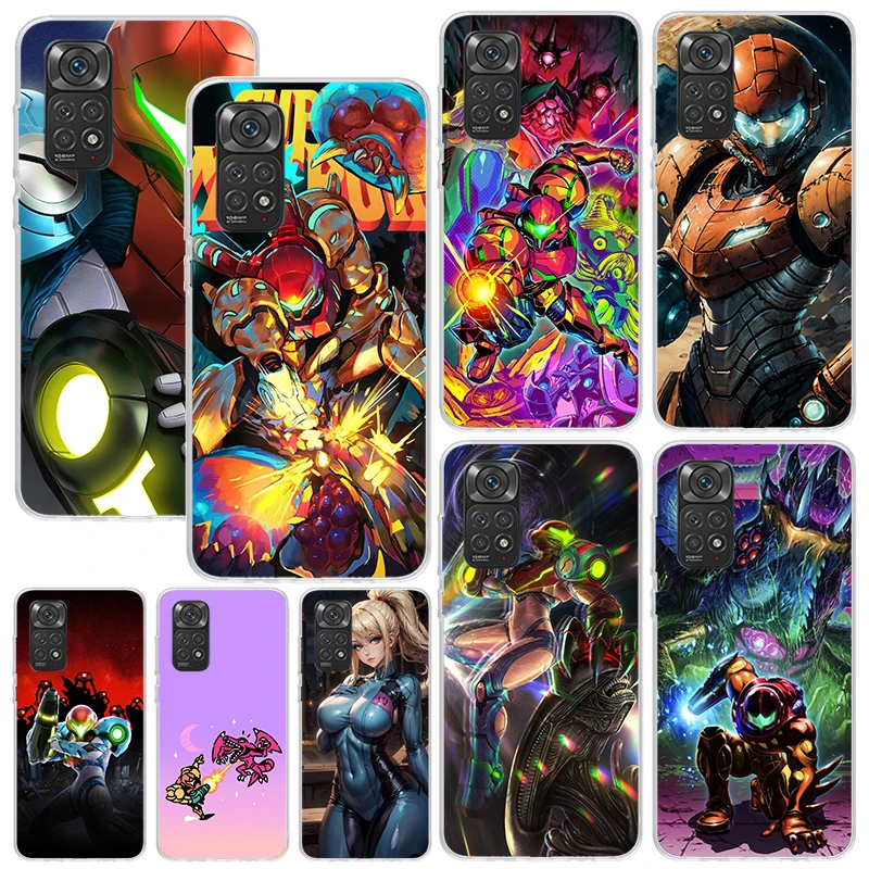 Фото Чехол для телефона Game M-Metroids для Xiaomi Redmi Note 15 13 14S 14 Pro Plus 12S 11S 10S 12 11E 10 11T, художественный дизайн, задняя крышка Redmi №1
