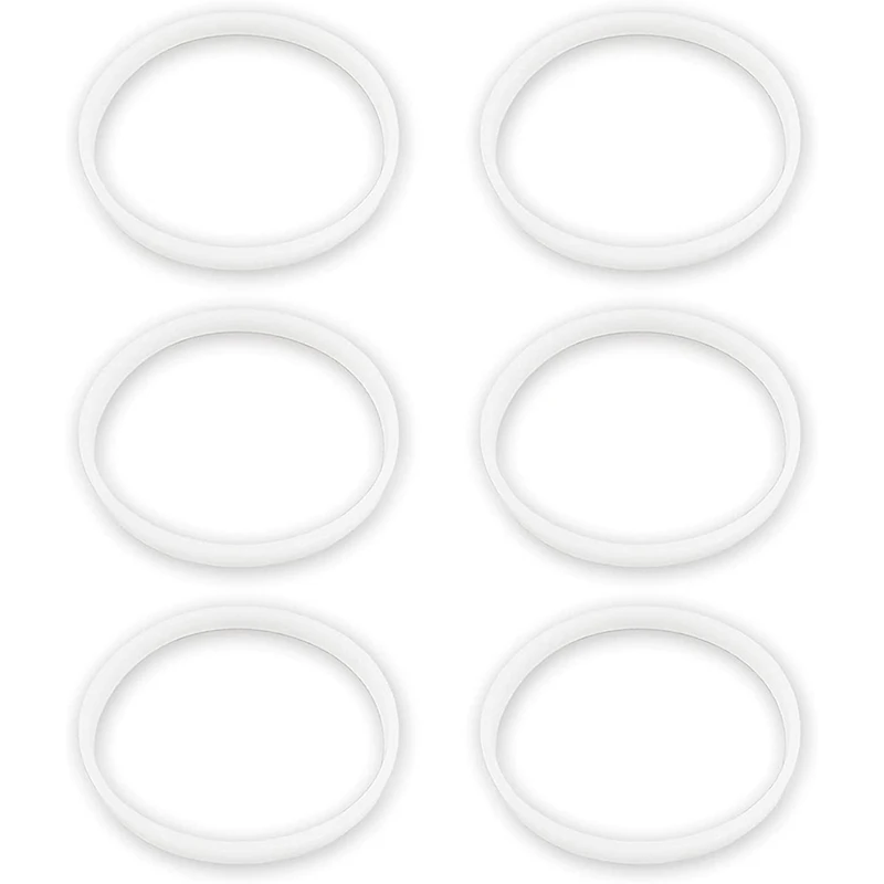 6 Pack Rubber Gaskets Replacement Seal White O-Ring For Ninja Juicer Blender Cups Replacement Parts Seals BL770