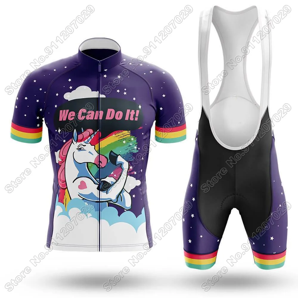 

2023 мы можем сделать это, мужской комплект велосипедной майки, летняя велосипедная одежда, костюм для дорожного велосипеда, рубашка для горного велосипеда, шорты с нагрудником, MTB Maillot