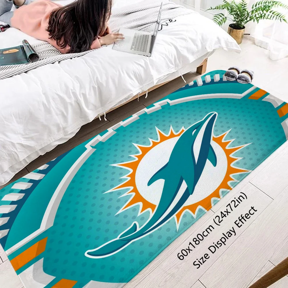 Замшевый декоративный ковер с принтом Дельфина Майами современный стиль