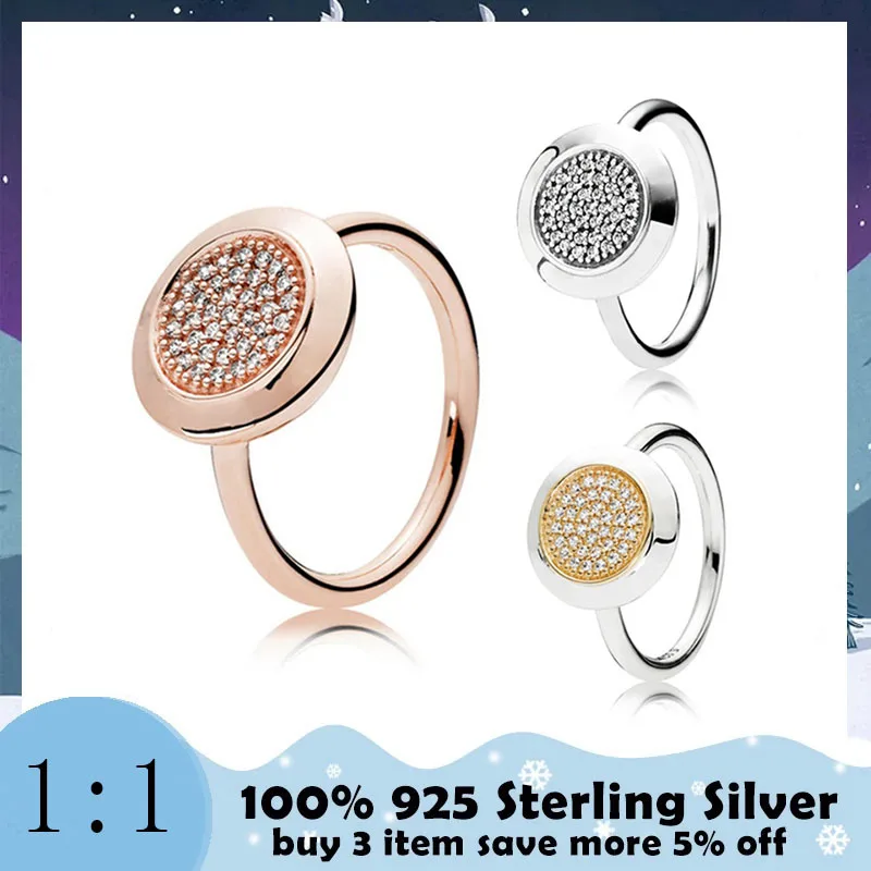 

High Quality 100%925 Sterling Silver Signature Ring Plated 14k Gold Fashionable Temperament Jewelry Delivered Free