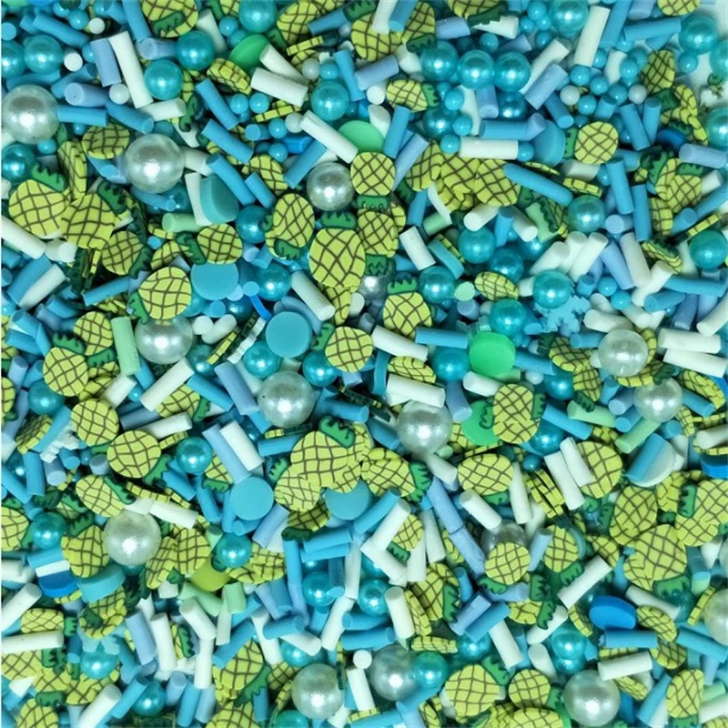 Ломтики фруктов смешанные цвета Рождественская глина слайм Boxi смешанная серия