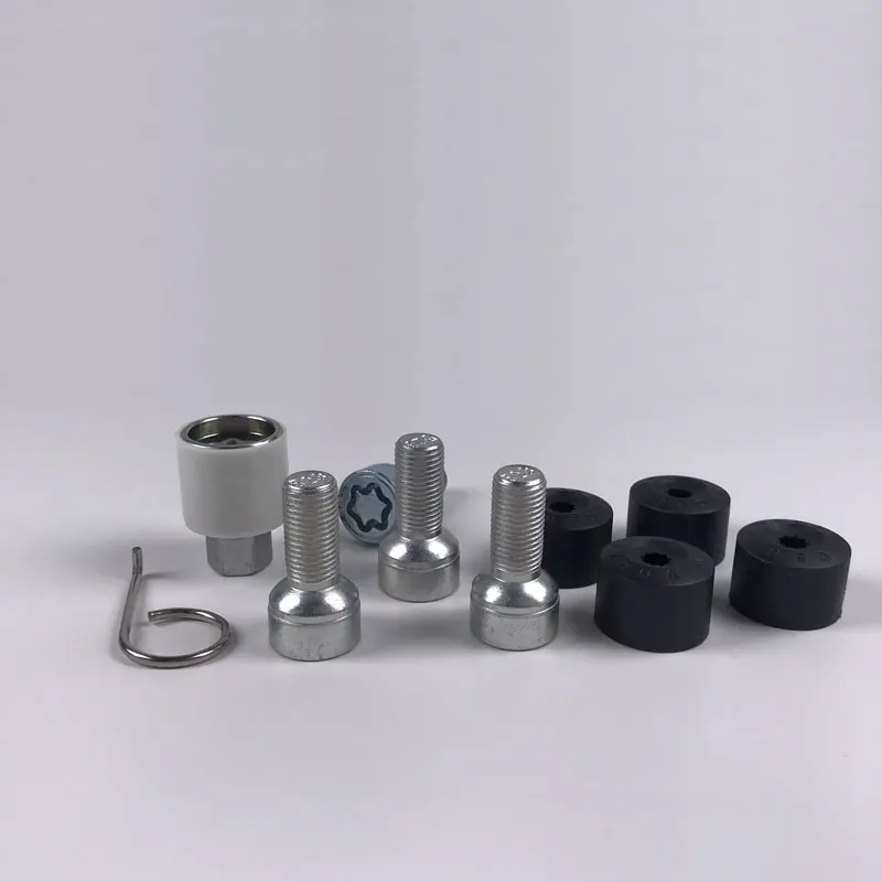 

Винты с защитой от кражи для VW, полный набор болтов в сборе для ступицы колеса, винты типа 523, винты для колес с ключом wht001814B523