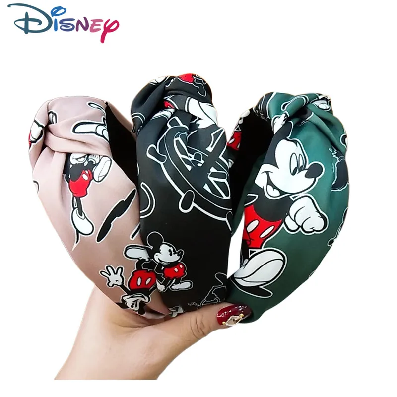 

Disney Mickey Mouse Headband Baby Accessories for Girls Women Headband Cartoon Minnie Knotted Hair Band Fashion Hair Accessories