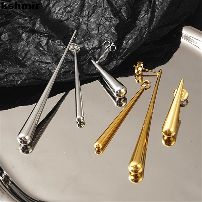 

Simple geometric long water drop irregular earrings a variety of wear women before and after earrings new accessories jewelry