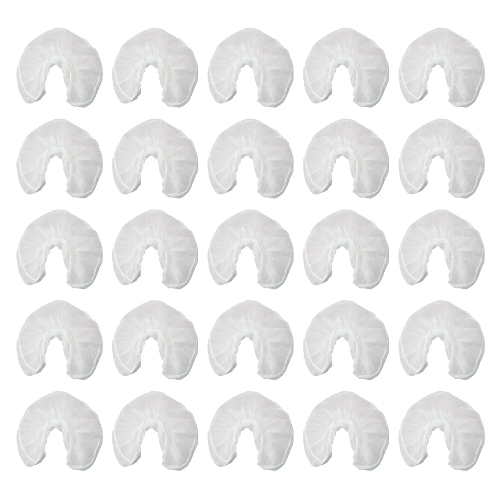 

100pcs Cradle Covers Headrest Covers Non- woven Pillowcase Headrest Cradle Sheet for Tables Chairs Salon Spa