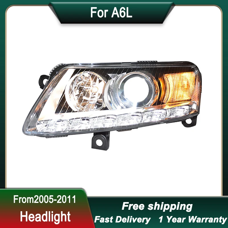 Автомобильные фары для Audi A6L 2005-2011 обновление до Φ новый дизайн передняя фара DRL