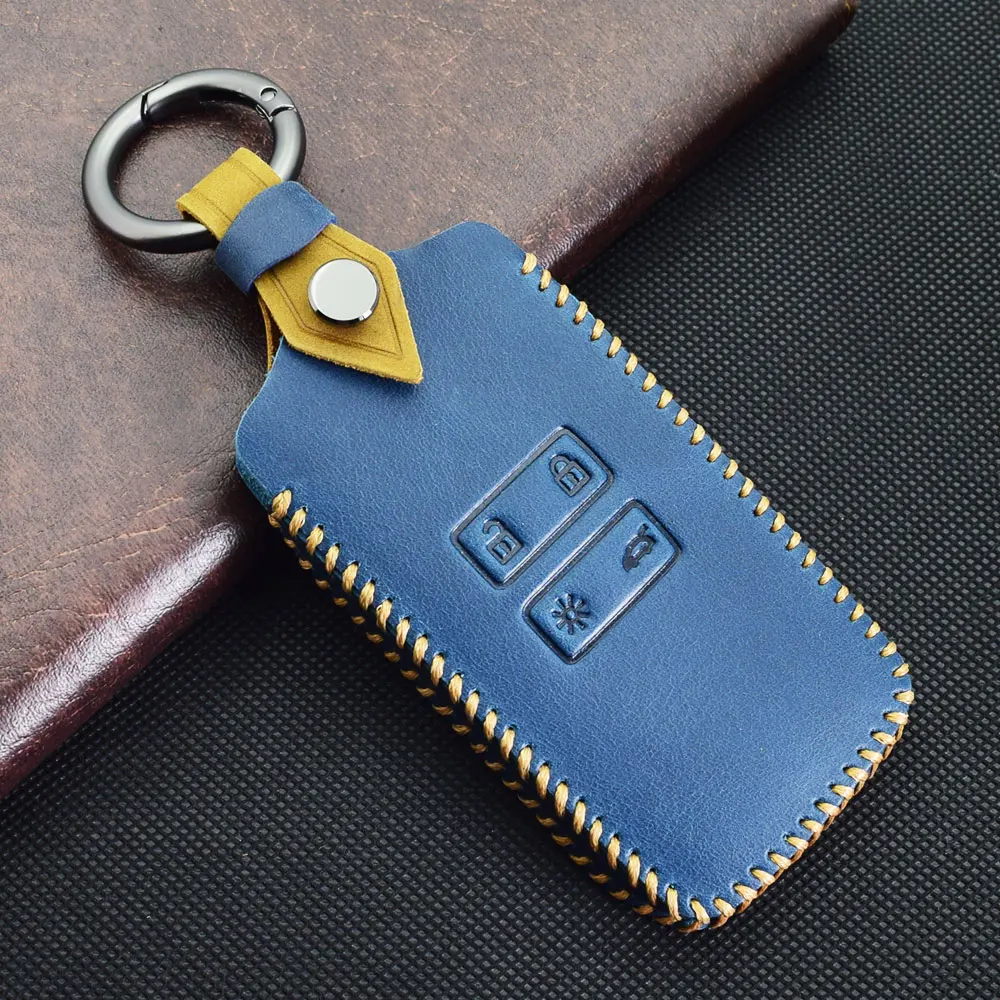 Кожаный чехол для автомобильного ключа Renault Koleos Kadjar Megane Talisman Espace Captur Kangoo Arkana Clio Dacia