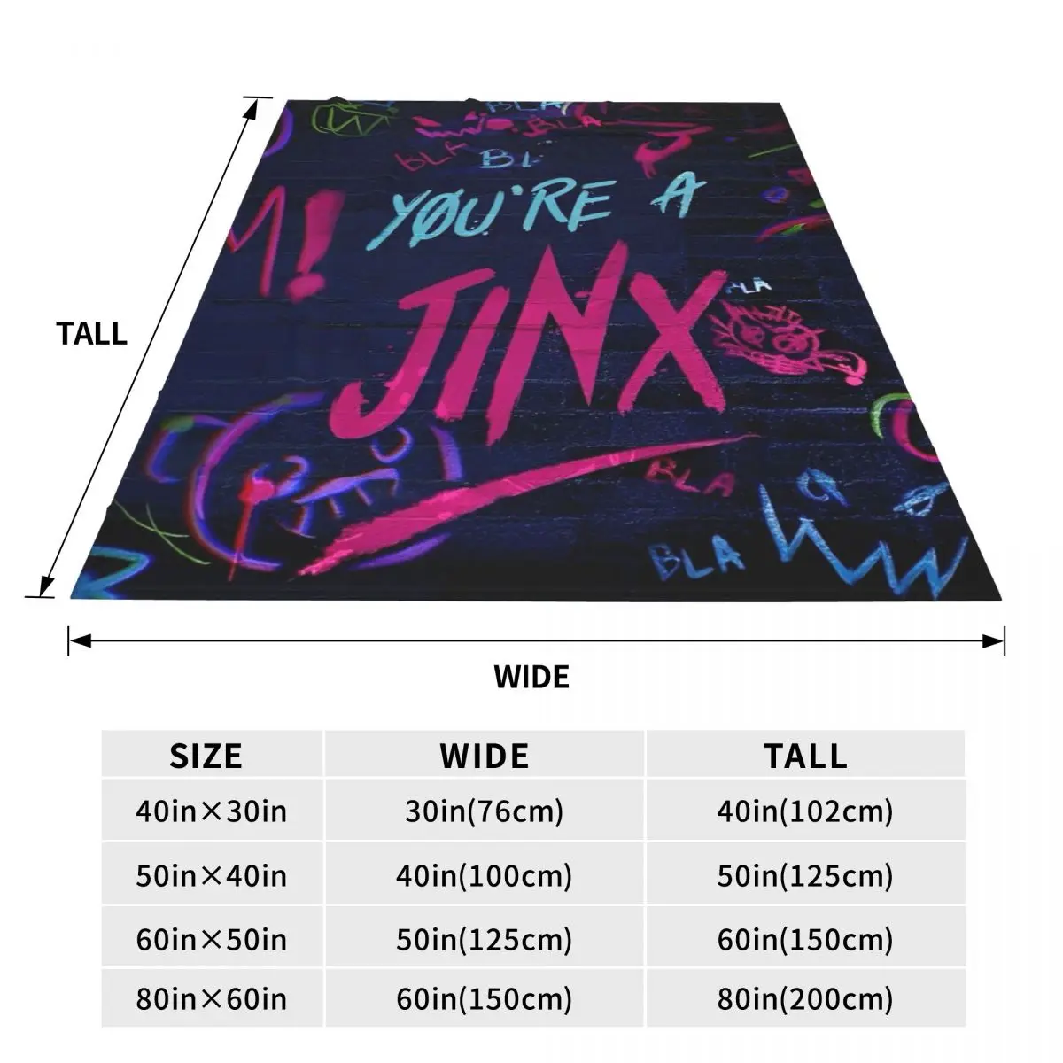 Arcane Jinx BaoBao Одеяла Фэнтези Анимация Фланелевое Забавное Мягкое Одеяло для