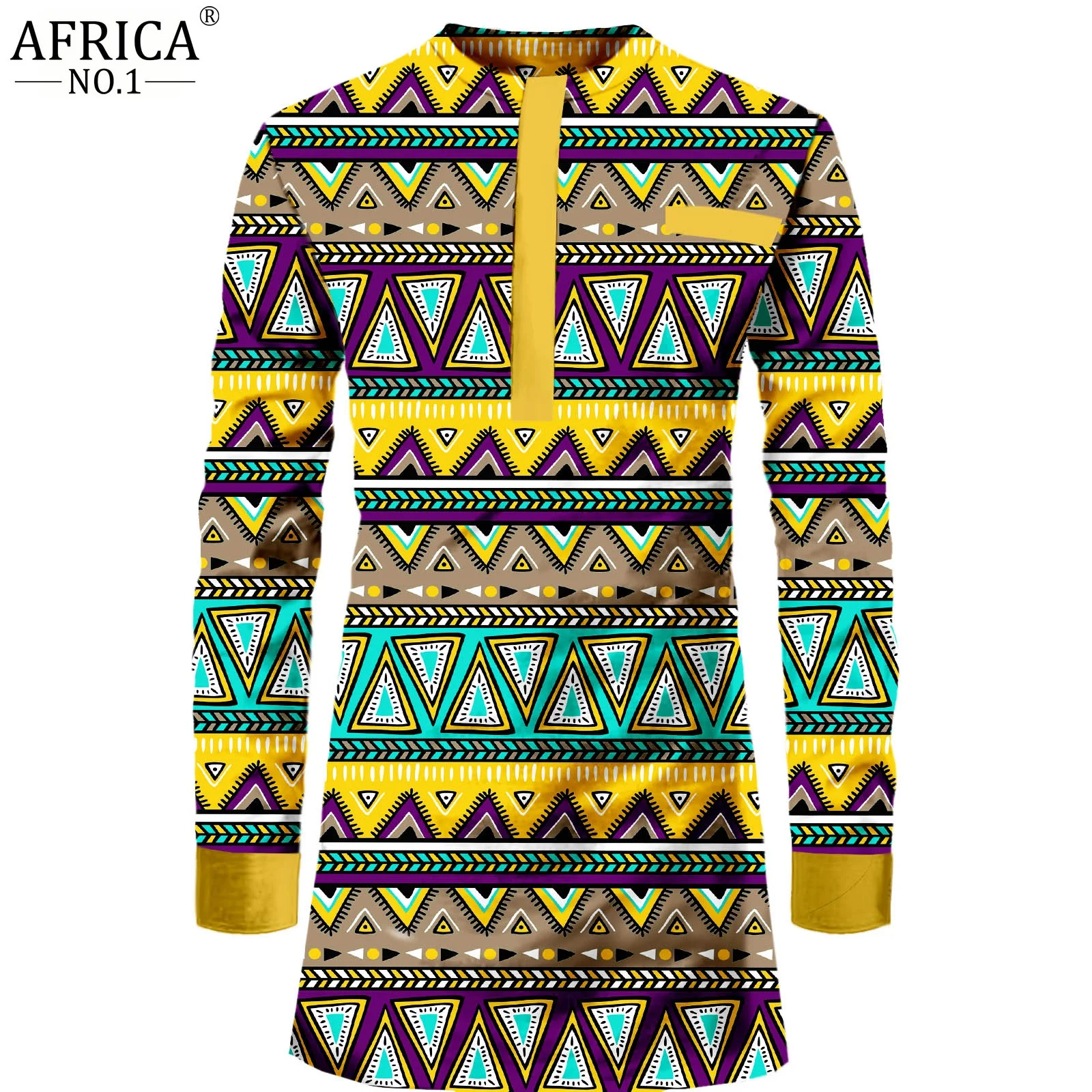 

African Men's Shirt Wax Printed Cotton100% Shirt Dashiki Top Kente Adinkra Akwete Adire Top v2214001