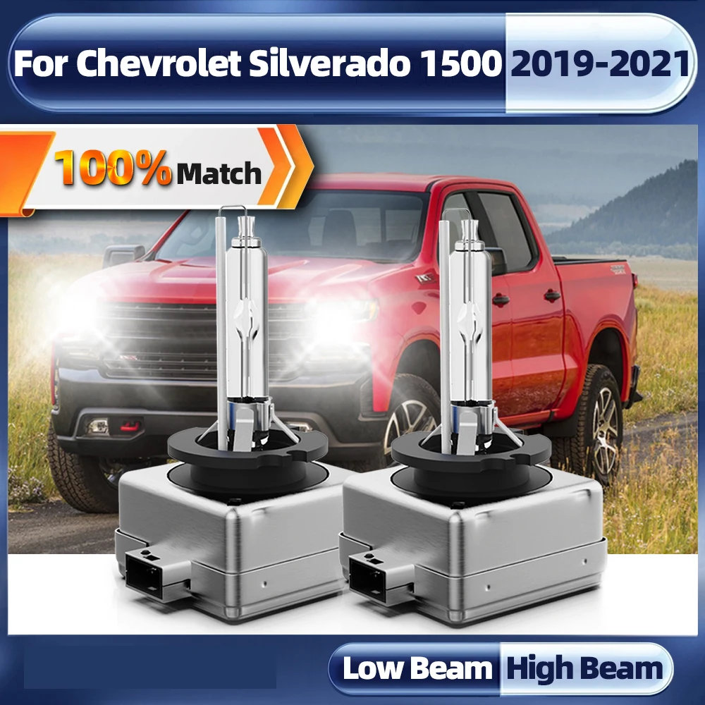 

LED Car Headlight D3S LED 20000LM 35W Auto LED Lights 6000K White Xenon Light Bulb For Chevy Silverado 1500 2019 2020 2021