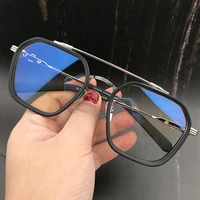 new anti blue light double beam square myopia glasses oversized men women matte frame prescription eyewear diopter 1 0 to 6 0