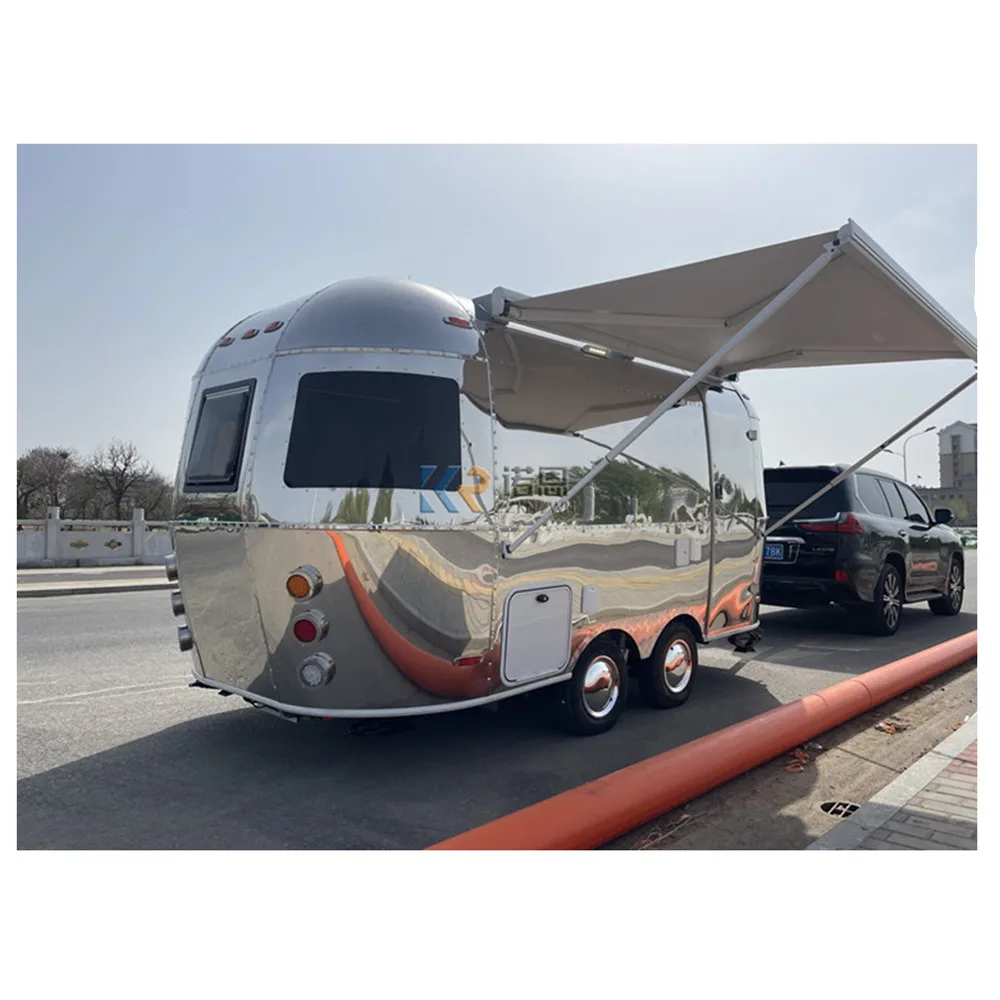 Прицеп для еды Airstream материал из нержавеющей стали 304 используемый на открытом