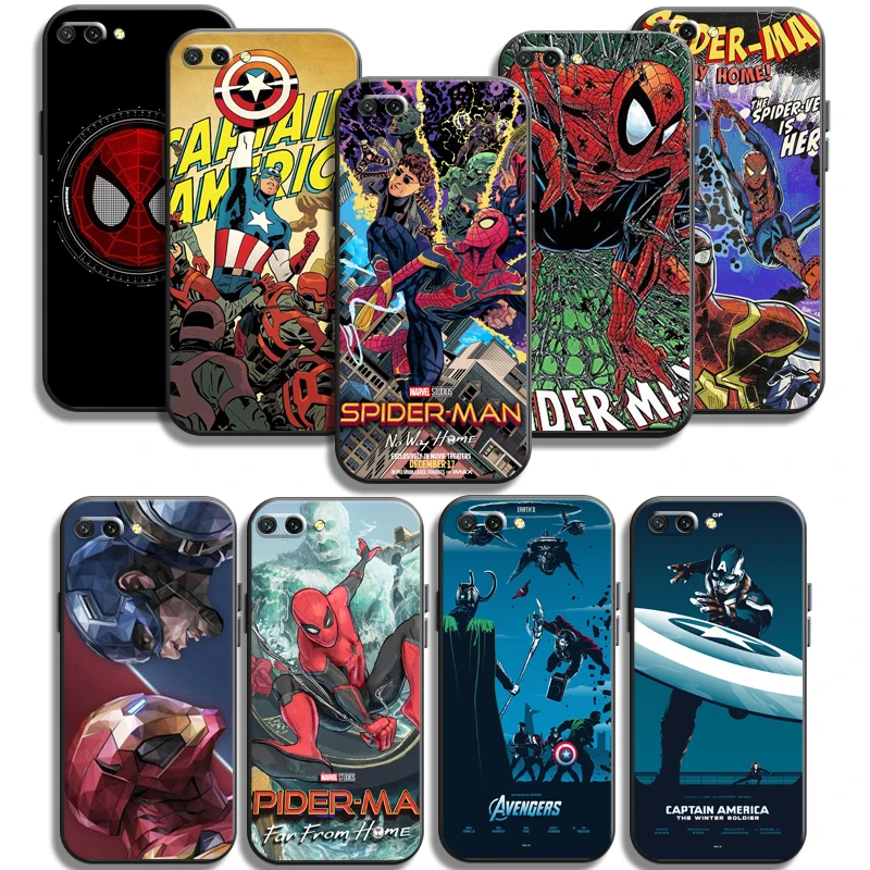 

Marvel Spiderman Phone Cases For Huawei Honor Y6 Y7 2019 Y9 2018 Y9 Prime 2019 Y9 2019 Y9A Soft TPU Back Cover Coque Funda