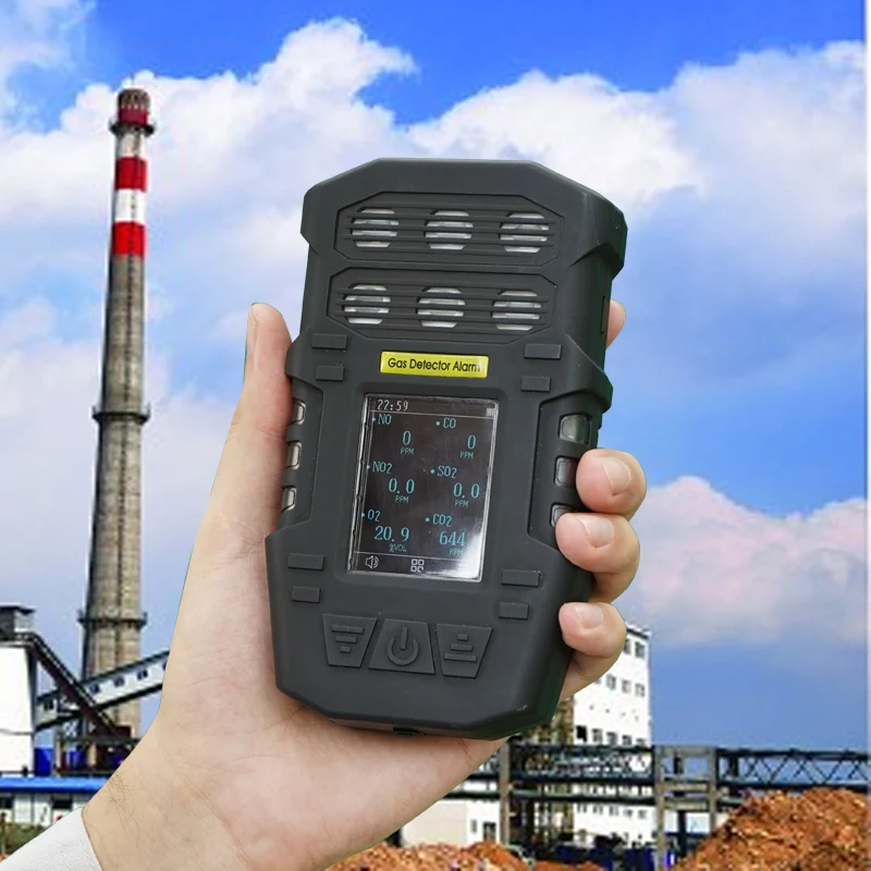 Фото Анализатор биогаза 6 в 1 Ch4 Co2 H2S портативный анализатор биогаза портативный многогазовый детектор цена №1