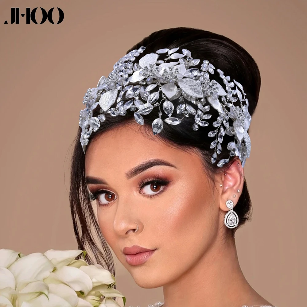

Роскошная Свадебная головная повязка JHOO, женский головной убор для конкурса, свадебные украшения для волос, свадебный головной убор для невесты, Тиары HP391