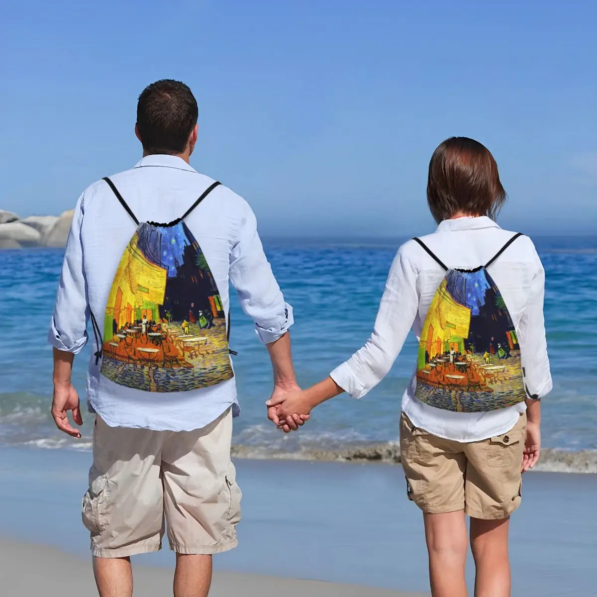 Рюкзак на шнурке для кафе террасы в ночное время спортивная сумка тренажерного