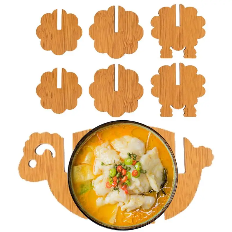 Подставки для горячих блюд милые деревянные подставки напитков в виде животных