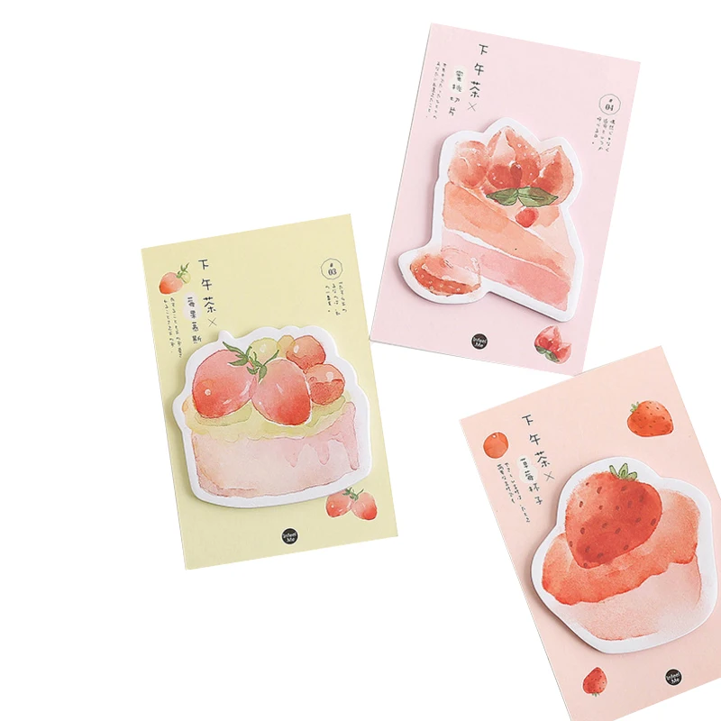 

1pack kawaii Afternoon Tea Series Sticker Notes Memo Pad N Times Planner Sticky Notes School Stationery
