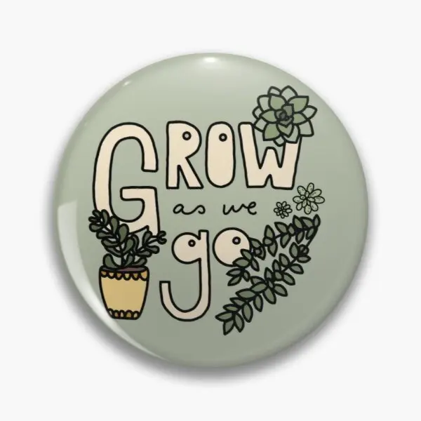 

Настраиваемая мягкая булавка для пуговиц Grow As We Go, подарок, креативный модный значок, декоративная брошь для влюбленных, ювелирные изделия д...