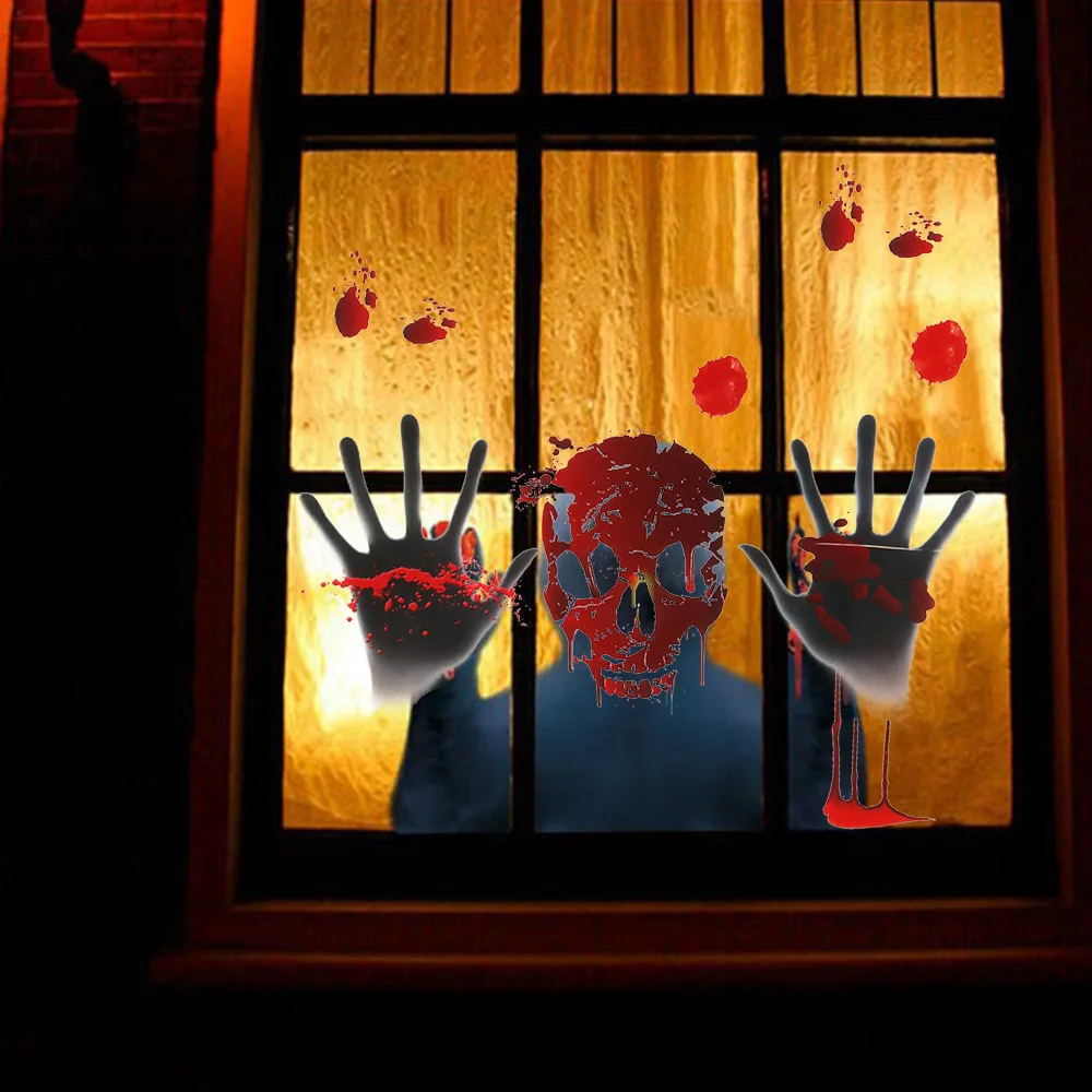 4 шт. наклейки на окна и стену