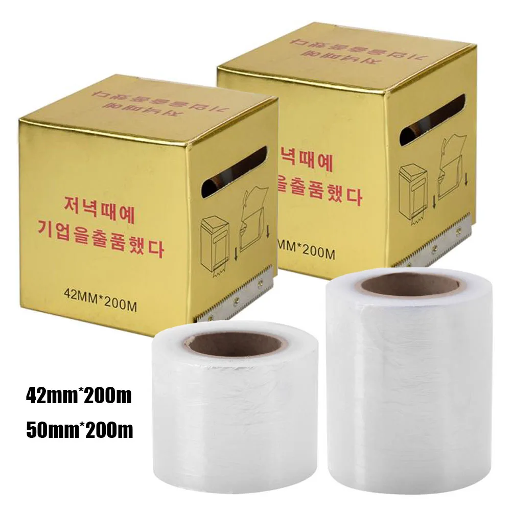 

Sdatter 2 Box Disposable Tattoo Cover Barrier Film Safe PE Cling Film Transparent for Tattoo Eyebrow Lips Makeup Accessories Sup