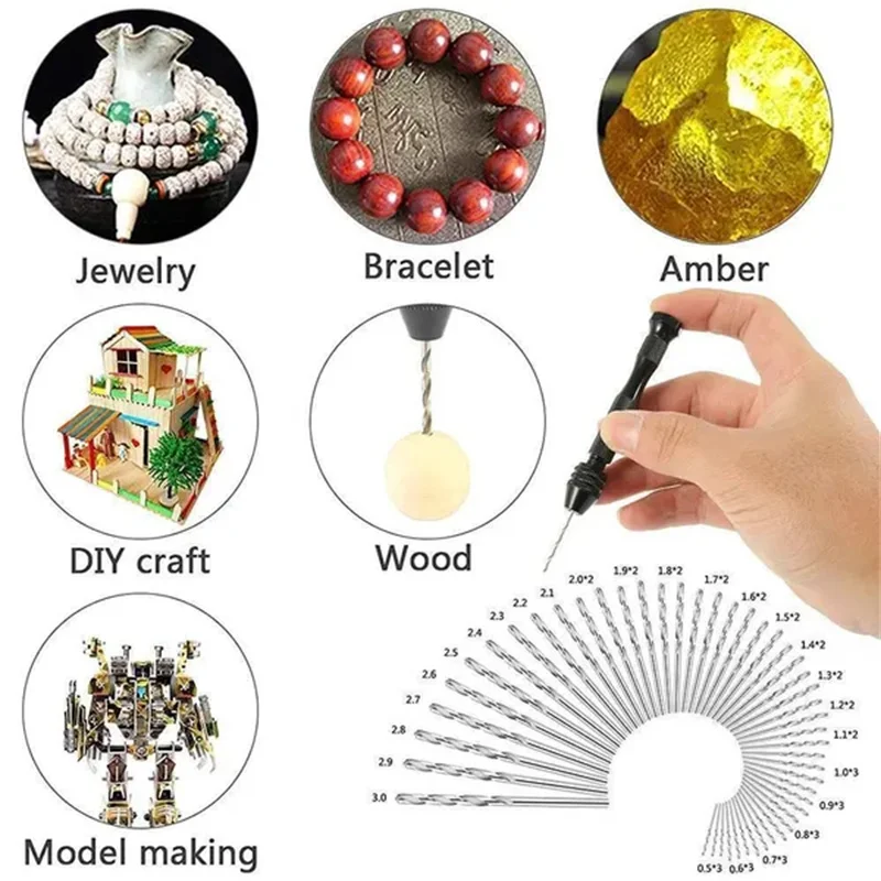 59 шт. набор ручных Сверл из легированной стали с тисками ручная дрель 48 микро