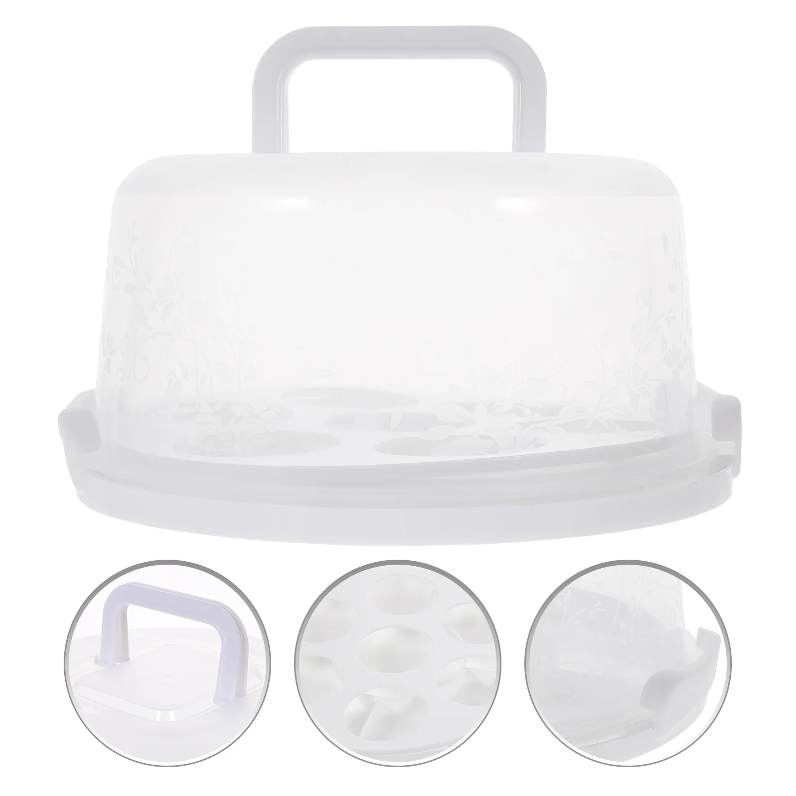 

Cupcake Carrier Boxlid Boxes Tart Baking Packing Keeper Egg Muffin Dessert Cakefor Supplies Round Portable Party Pie Container