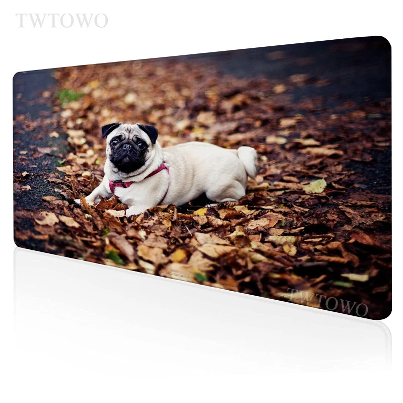

Dog Pug Mouse Pad Gaming XL Custom Large New Mousepad XXL Mouse Mat MousePads Carpet Office Soft Computer Desktop Mouse Pad