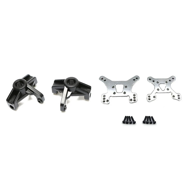 

2 Pcs 1/14 RC Car Plastic Front HUB Carrier & 1 Set 144001 Part Front And Rear Shock Tower Board